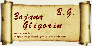 Bojana Gligorin vizit kartica